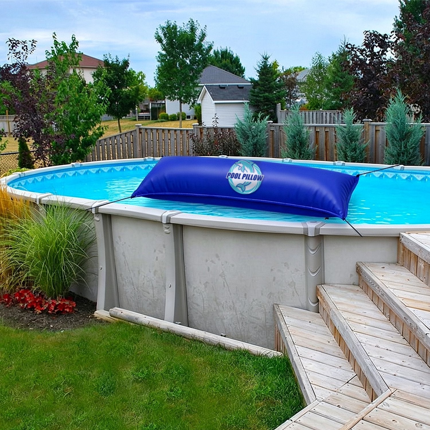 Pool Pillows for Above Ground Pools, Heavy Duty Pool Pillows Float, PVC Winter Pool Air Pillow, 4x15FT